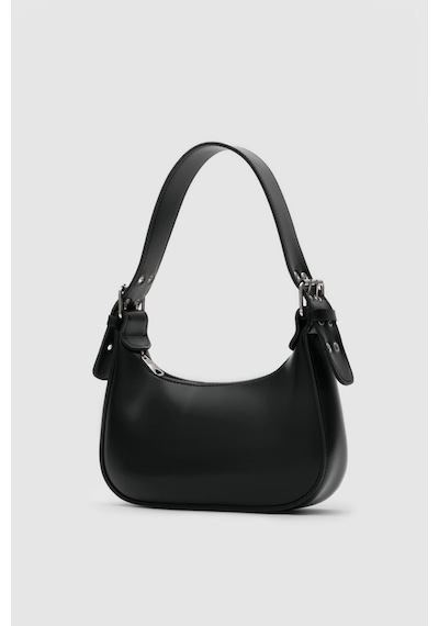 Shule Bags Muse Oval Baget Kadın Çanta Siyah Siyah