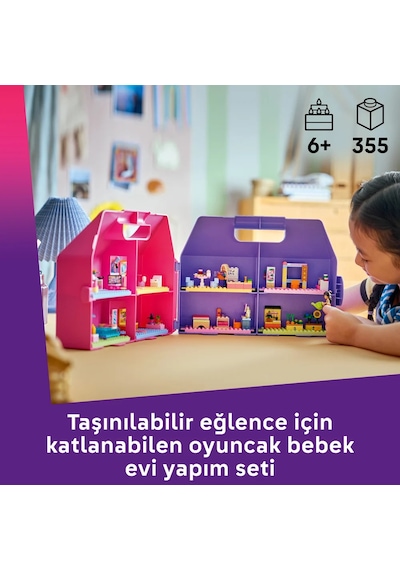 LEGO® Friends Yaratıcı Bebek Evi Bavulu 42697 - 6 Yaş ve Üzeri Çocuklar için 2 Mini Bebek İçeren Oyuncak Yapım Seti (355 Parça)