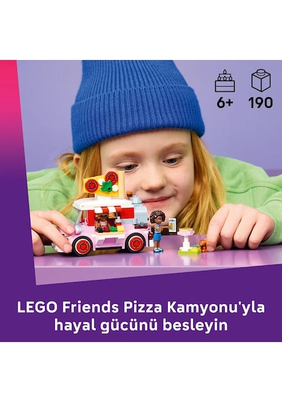 LEGO® Friends Pizza Kamyonu 42694 - 6 Yaş ve Üzeri Çocuklar için Mini Bebek İçeren Yaratıcı Oyuncak Yapım Seti (190 Parça)