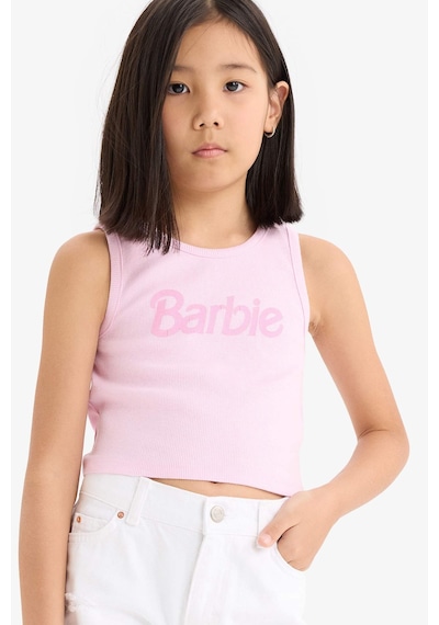 DeFacto Kız Çocuk Barbie Bisiklet Yaka Atlet E6521A825HSPN614 Pembe