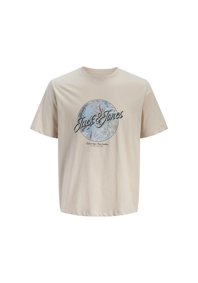 Jack & Jones Jjhonolulu Shape Moonbeam Bej Erkek Tişört 12288088 Beige