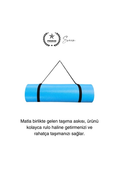 150 Cm Dayanıklı Kaymaz Taşıma Askılı Su Geçirmez Yoga Pilates Matı Rahat Konforlu Taşınabilir Diğer