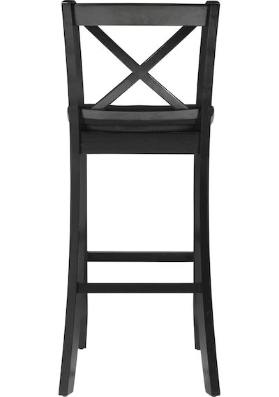 Alaçatı Ahşap Bar Sandalyesi Siyah
