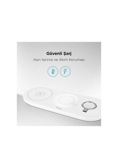 Ttec Aircharger Trio 3 Ü 1 Arada Apple İphone Uyumlu + Apple Watch + Airpods Kablosuz Hızlı Şarj Aleti