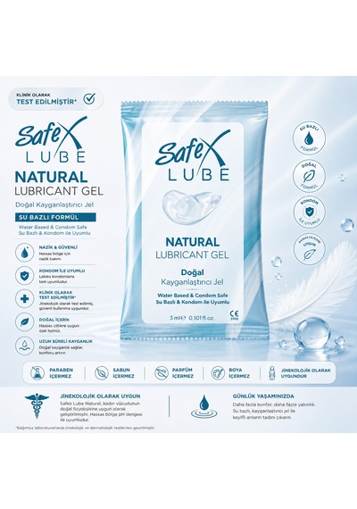 8683229608961 Safex Naturel Kayganlaştırıcı Jel 5 Adet 3 Ml