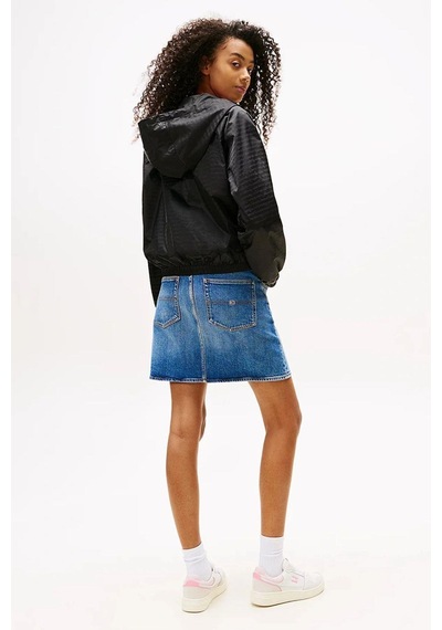 Tommy Jeans Script Kadın Siyah Yağmurluk Dw0dw20952bds-9049 Siyah