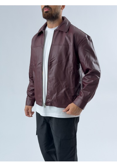 Cocopelli Bordo Deri Erkek Ceket Coc3491