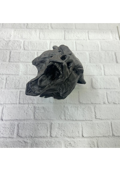 3d Siyah Ayı Başı Duvar Dekoru Modern Asılabilir Heykel 25x19 Cm