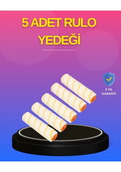 Home 5 Li Detay Boya Rulo Takımı Pürüzsüz Yüzey İçin İdeal