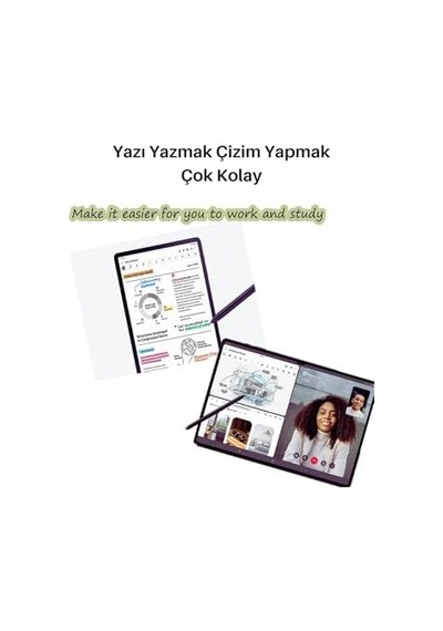 Fuchsia Galaxy Tab S9 Fe - S9 Plus İle Uyumlu Avuç İçi Algılamayan Dokunmatik Stylus Spen Kalem