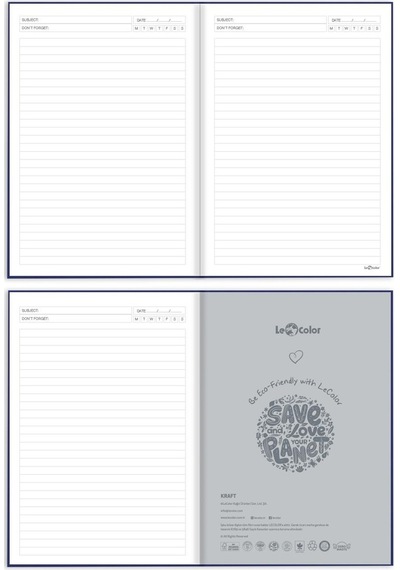 Kraft Ofis Defter Çizgili Kırmızı