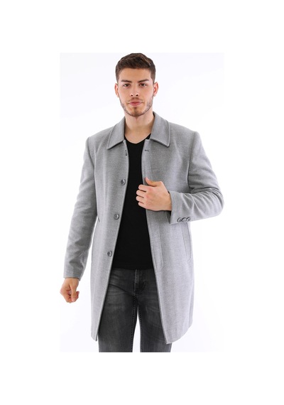 Plt8365 Dewberry Erkek Palto-gri Gri