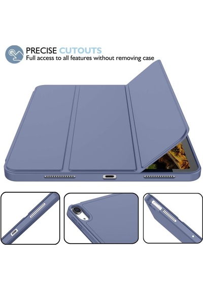 Apple Uyumlu iPad, Air 11inç M2 2024 Kılıf Kalem Bölmeli Smart Case A2902 A2903 A2904
