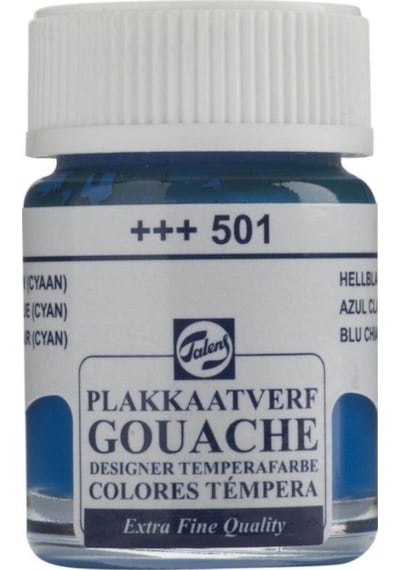 Talens Guaj Boya 16Ml 501 Light Blue  Cyan Light Blue Cyan