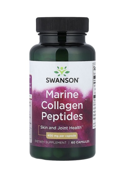 Swanson Vitamins, Marine Collagen Peptides, 400 Mg, 60 Capsules