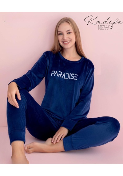 Pijamerry Kadın Kışlık Bisiklet Yaka Kadife Pijama Takımı 3017l - 1 Adet 001 Pijamerry Kadın Kışlık Bisiklet Yaka Kadife Pijama Takımı 3017l - 1 Adet 001