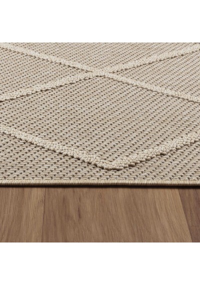 İskandinav Tasarım Boho Desenli Bej Halı Salon Halısı Mutfak Halısı Yolluk Paspas Dış Mekan Halısı