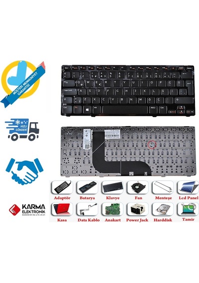 Dell İnspiron 5423 14z-5323 Notebook Klavyesi, Laptop Tuş Takımı Siyah Tr / Kl0177