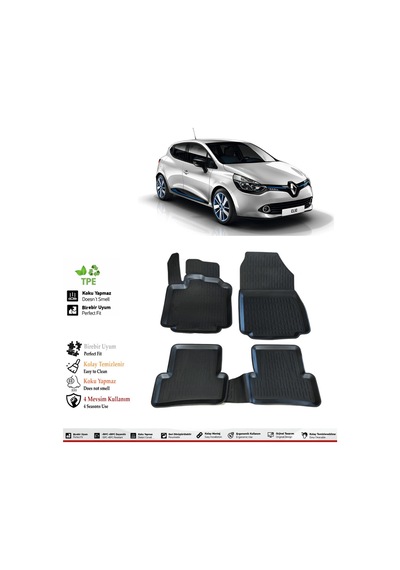 Renault Clio 4 2015 Model 4d Ekstra Havuzlu Paspas