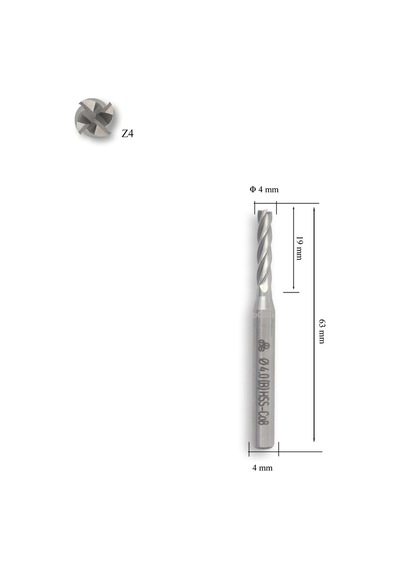 Mte 4 Mm Uzun Parmak Freze Hss-co8 Dın 844/b-n