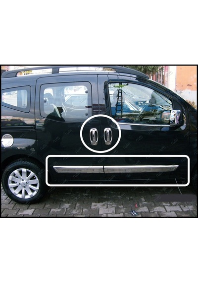 Peugeot Bipper 2'Li Krom Set Yan Kapı Çıtası Ve Kapı Kolu Kromu N11.1333