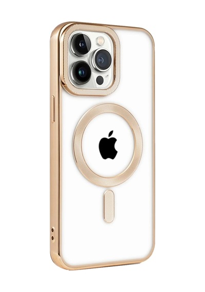 Apple İphone 14 Pro Kılıf Kronos Magsafe Kapak - Gold 0.2M-Çok Renkli