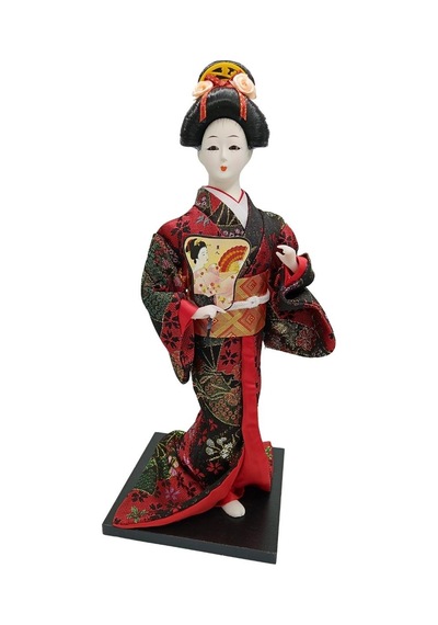 Japon Kimonolu Geyşa Bebek Kabuki Biblo 30 Cm No.21 Anime