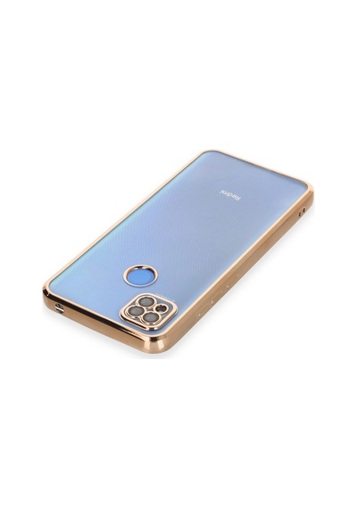 Xiaomi Redmi 9c Kılıf Razer Lensli Silikon - Gold Altın