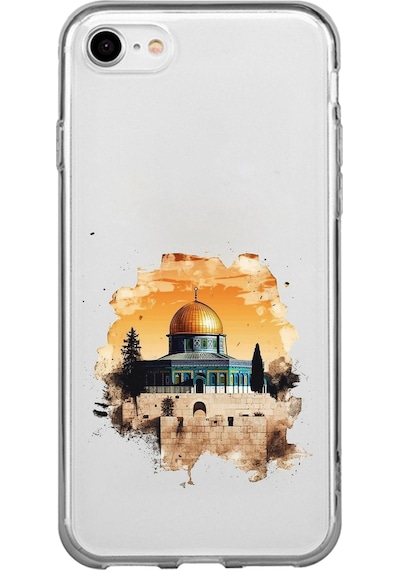 Apple Uyumlu iPhone 6 - 6s Mescid-i Aksa Tasarımlı Baskılı Silikon Kılıf Renkli