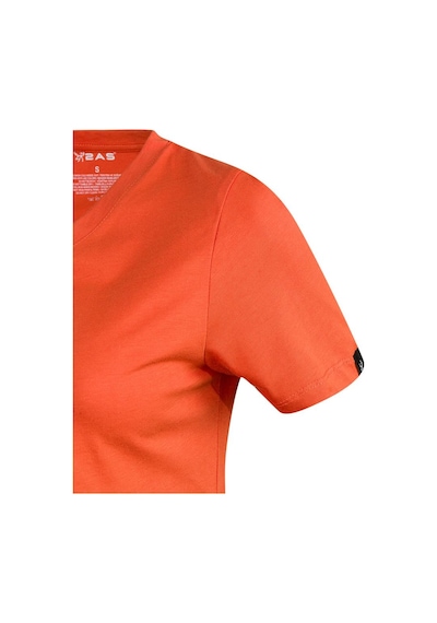 2as Alone Baskılı V Yaka Kadın T-shirt 402 TURUNCU