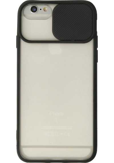 Apple iPhone Uyumlu 6 Plus Kılıf Palm Buzlu Kamera Sürgülü Silikon - Siyah Bzsxx00 1