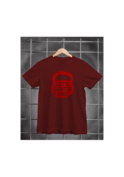 Segungear Letssnatch Erkek Regular Fit Baskılı Spor Tişört Bordo - 933732517 Bordo