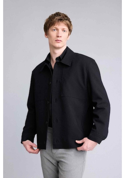 Defacto Regular Fıt Polo Yaka Astarlı Blazer Ceket G6393ax26spbk27 Siyah-bk27