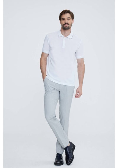 Erkek Beyaz Polo Yaka T-shirt