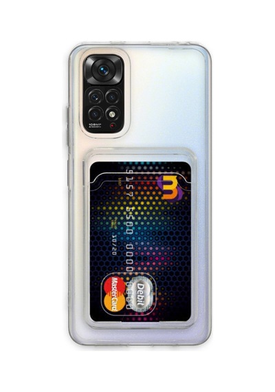 Redmi Note 11 Kılıf Kart Şeffaf Silikon - Şeffaf İtdark25038