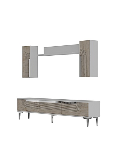Tvr1803bts - Meyra Tvr180 Ünitesi Takım Beyaz-traverten-sılver 180cm Beyaz-traverten-sılver