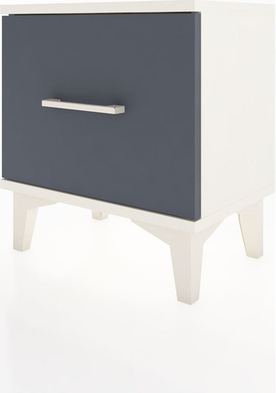 Arges Komodin Tek Çekmeceli 44x30x48 Aytaşı-antrasit Aytaşı
