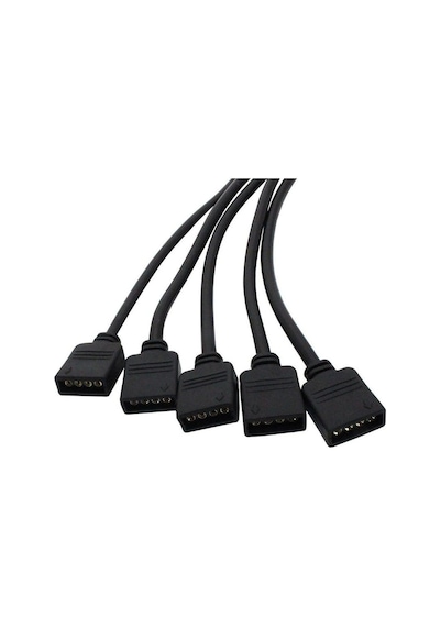 Rgb Şerit Led Çoklayıcı Splitter 4377A Tek Kumanda 5 Çıkış Ekleme