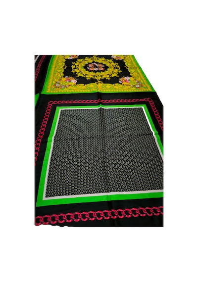 Tikitonki Geometrik Desenli Çok Parçalı Kare Kesim Eşarp - 90x90 Çok Renkli Çok Renkli