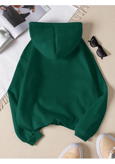 Uyguntarz Unisex Thousand Baskılı Oversize Sweatshirt Yeşil