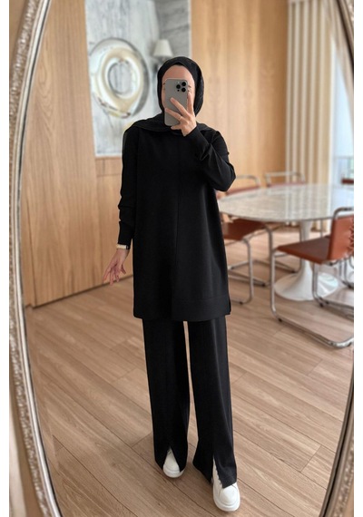 Kahijab Arlena Premium Rayon Takım - Siyah Siyah