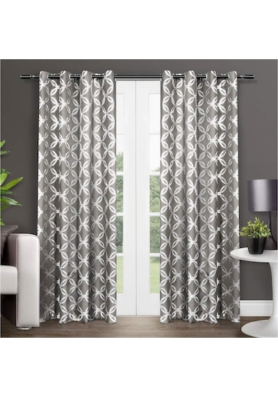 Exclusive Home Curtains - Eh7920-02 2-x84g Modo Metalik Geometrik Pencere Perde Paneli Çifti Gromet Üst, 54x84, Siyah İnci, 2 Adet 50 x 22 Exclusive Home Curtains - Eh7920-02 2-x84g Modo Metalik Geometrik Pencere Perde Paneli Çifti Gromet Üst, 54x84, Siyah İnci, 2 Adet 50 x 22