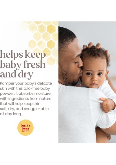 Burt's Bees Bebek Toz Tozu, Güvenli Ve Nazik Konfor İçin Talk İçermez Ve Hipoalerjenik,% 100 Doğal Kökenli, Çocuk Doktoru Test Edilmiştir, 8.5 Oz