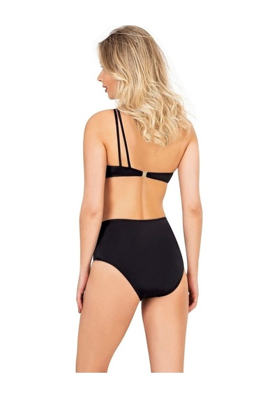 Endeep Kadın Zincir Aksesuarlı Siyah Yüksek Bel Bikini Altı Siyah