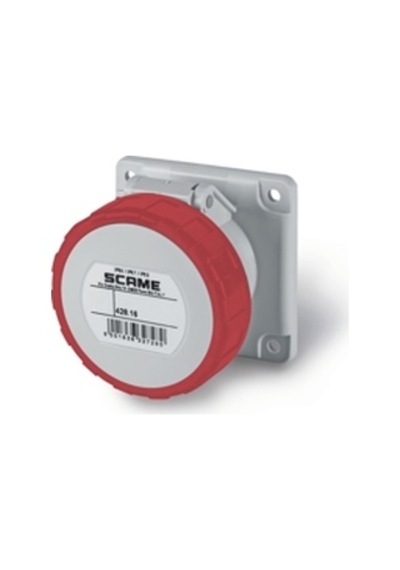Scame IP67 Mak. Prizi (Düz) 4 x 16 A (2P+E) Trifaze