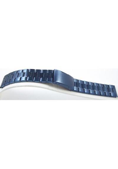 20Mm Lacivert Metal Saat Kordonu Çelik Kolçak 1Kalite Metal Kayış