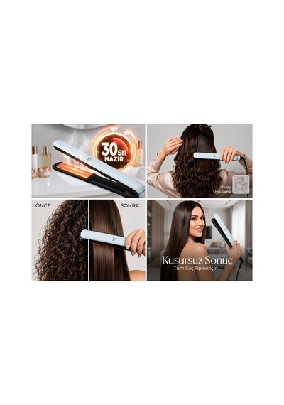 Fakir Flaxy Saç Düzleştirici 25 Mm Seramik Plaka 210c Hızlı Isınma