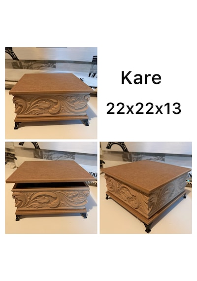 Dekoratif Ham Ahşap Kutu 5