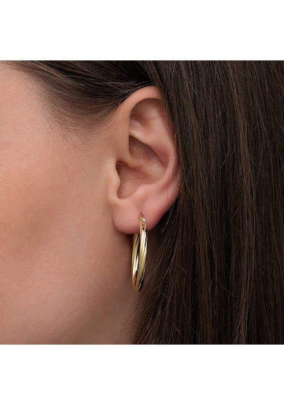 Kenpazar Gümüş Gold 3 Mm Burgu Şarnel Küpe Gümüş