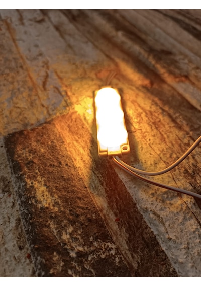 Camlı Parmak Led Lamba Sarı 12 Volt Su Geçirmez